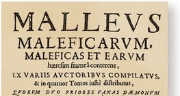 Titelseite eines "Fachbuches" über die Verfolgung der Hexen