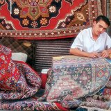 Fabricant de tapis à Damas, Syrie