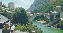 Mostar et le célèbre ancien pont, Bosnie Herzégovine