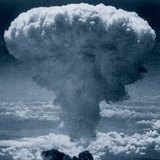 Der Atompilz der Atombombe auf Nagasaki, Japan