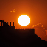 Lever de Soleil sur l'Acropole de Lindos