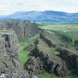 The rift valley that crosses Iceland 