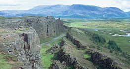 La vallée de rift qui traverse l'Islande