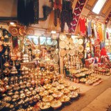 Aan de Grote Bazaar in Istanboel