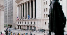 Die New York Stock Exchange an der Wall Street
