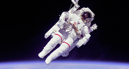 Bruce McCandless II on the first untethered spacewalk