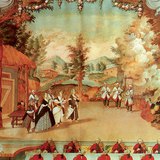 Haydn begeleidt een operavoorstelling op de klavecimbel in Eszterháza