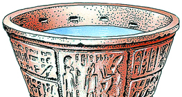 Clepsydre égyptienne (horloge à eau)