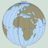 Hosszúsági körök földgömbön