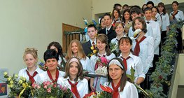 Lycéens recevant leur diplôme, Hongrie