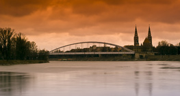 Die Theiß in Szeged, Ungarn