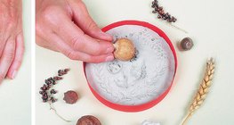 Making relief with plants in autumn - Step 1