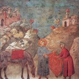 Giotto: St. Francis Giving his Mantle to a Poor Man (around 1300, Renaissance)