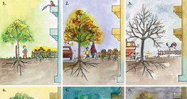 Das Leben eines Baumes in der Stadt