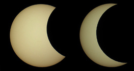Phases d'une éclipse solaire partielle