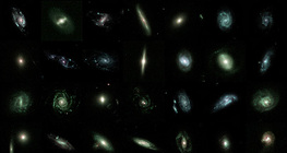 Galaxies of different shapes