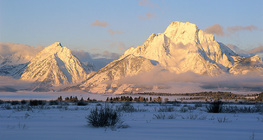 Berge in dem Grand-Teton-Nationalpark