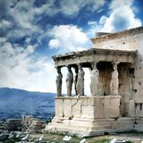 De kariatiden van het Erechtheion op het Akropolis