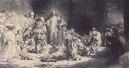 Rembrandt: Le petit enfant amené à Jésus (1647-1649, Baroque)