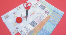 Textilbild basteln – Schritt 1