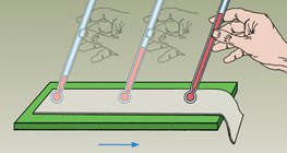 während Reibung erwärmt sich das Thermometer