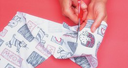 Textilbild basteln – Schritt 2