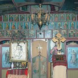 Orthodoxe wand van iconen, de iconostasis