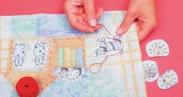 Textilbild basteln – Schritt 3