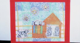 Textilbild basteln – Schritt 4