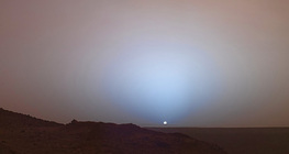 Sunset on Mars (taken during a dust storm)