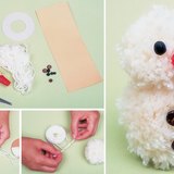 Création d'un bonhomme de neige en pompons
