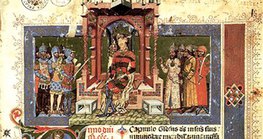 Schriftliche Quelle: ein altes, handgeschriebenes und gemaltes Buch