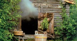 Traditionelle finnische Sauna