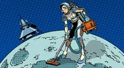 Könnte man auf dem Mond staubsaugen?