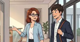 Showing a new colleague around
