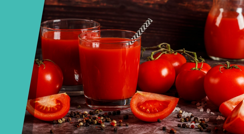 Van kleur veranderend tomatensap