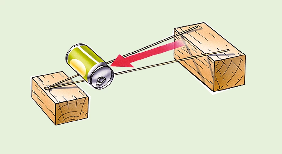 The double cone rolls up the slope