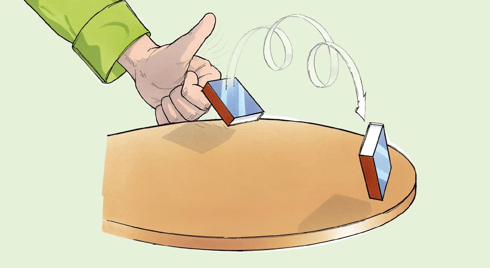 The landing of the matchbox