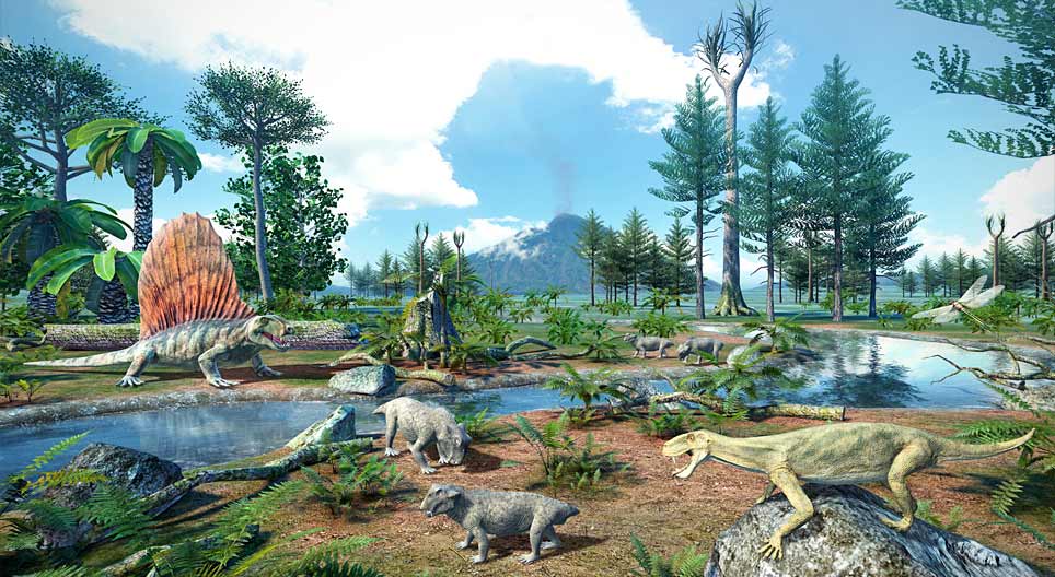 Flora en fauna uit het perm