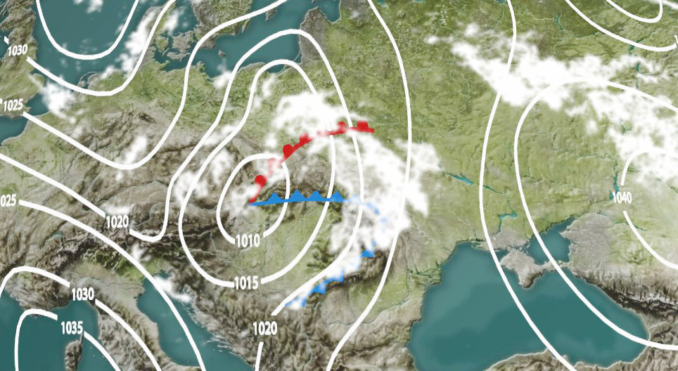 Cycloon en anticycloon in de gematigde zone