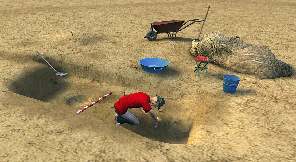 Archeologische opgraving (kuilhuis)