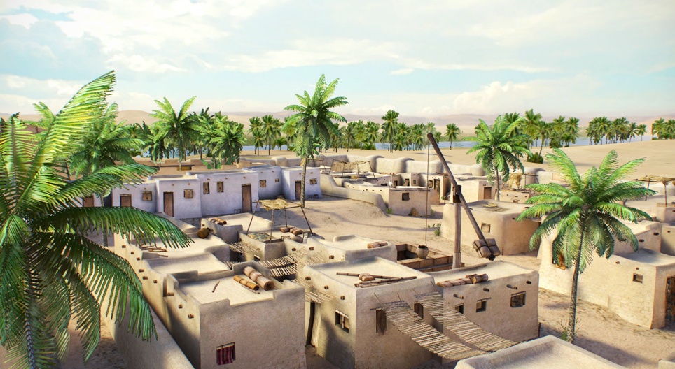 Egyptische woning uit de oudheid
