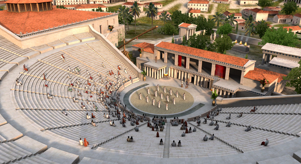 Het theater van Dionysos (Athene, 4e eeuw v.Chr.)