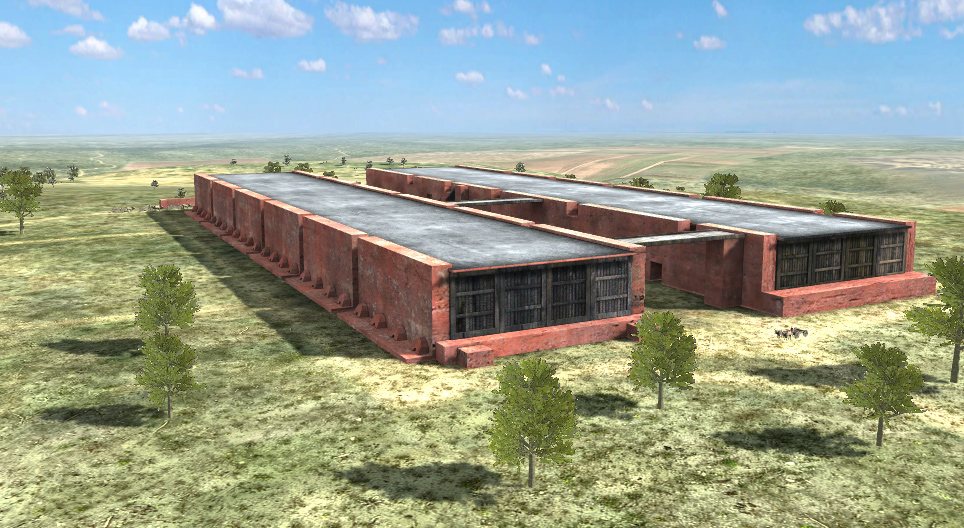 Graansilo in de Indusvallei (Harappa, 3e millennium v.Chr.)