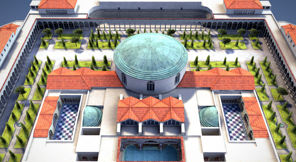 De thermen van Caracalla (Rome, 3e eeuw)